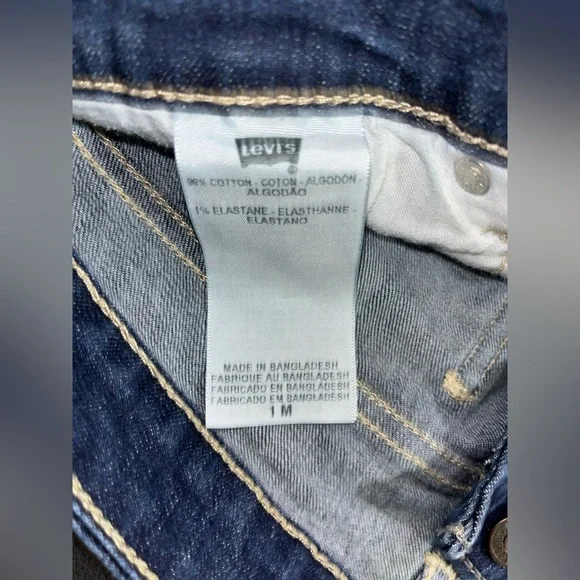 Levi's Classic Blue Super Low Flare Jeans - Picture 3 of 6